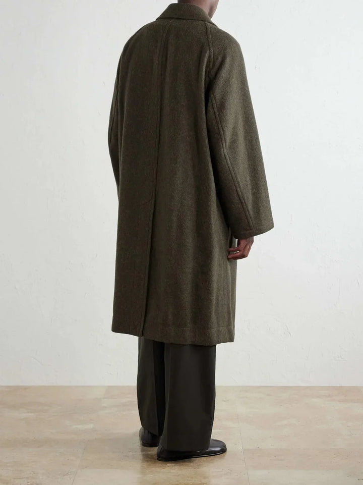 Men's Double-Breasted Long Coat
