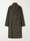Men's Double-Breasted Long Coat