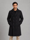 Men's Double-Breasted Longline Winter Coat