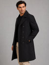 Men's Double-Breasted Longline Winter Coat
