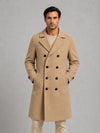 Men's Double-Breasted Longline Winter Coat