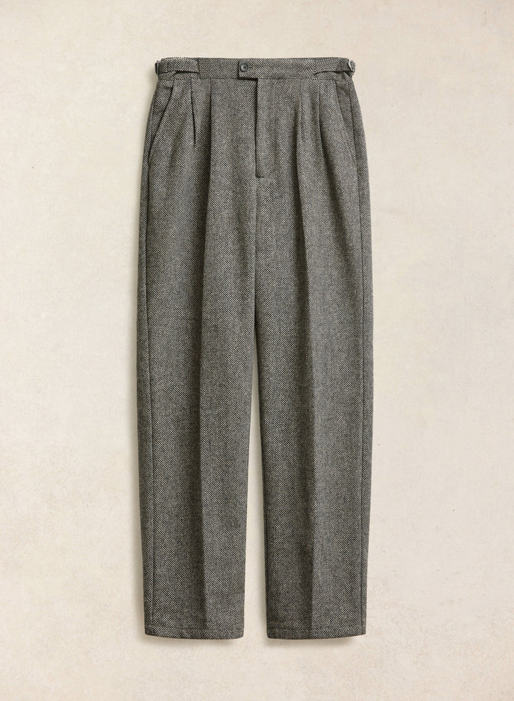Men's Double-Pleated Tailored Trousers