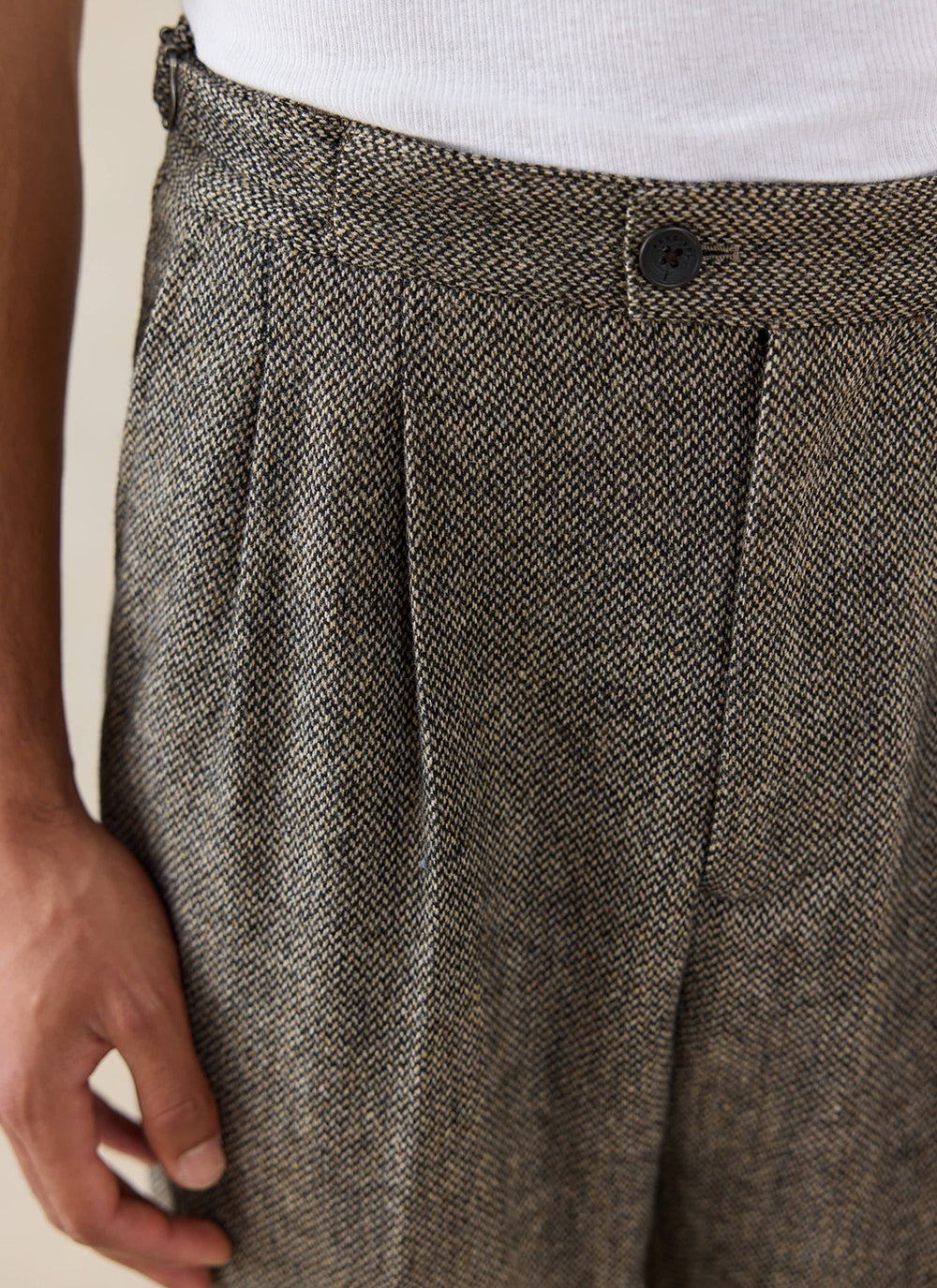 Men's Double-Pleated Tailored Trousers
