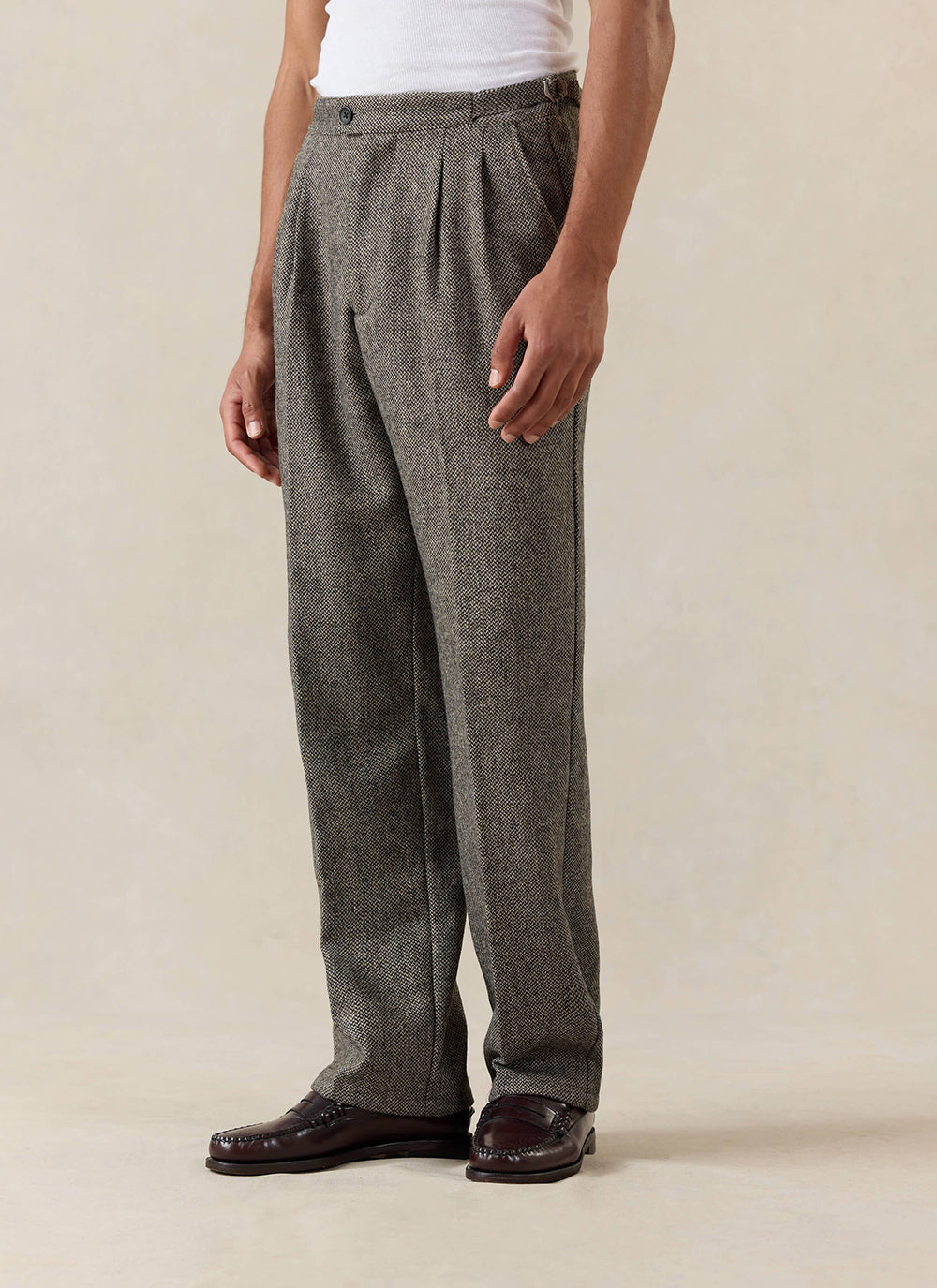 Men's Double-Pleated Tailored Trousers