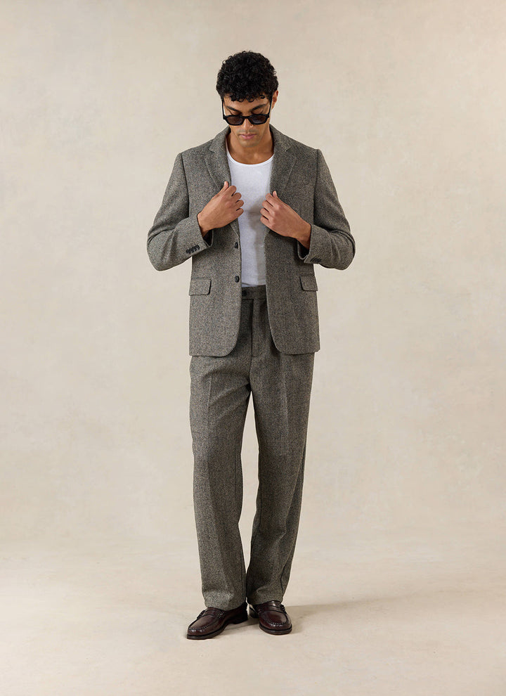 Men's Double-Pleated Tailored Trousers