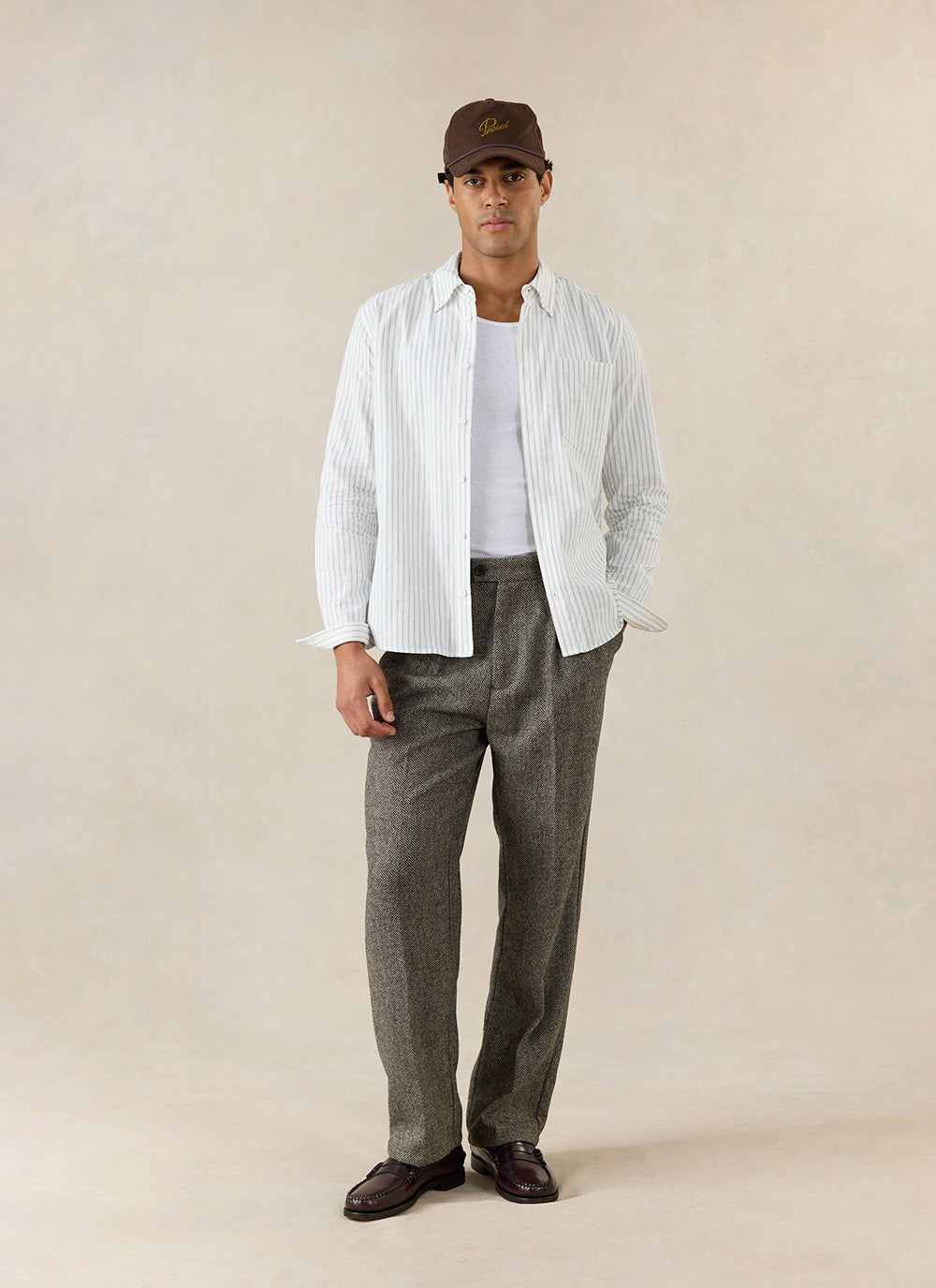 Men's Double-Pleated Tailored Trousers