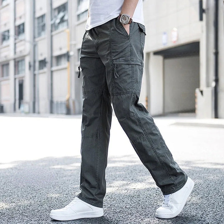 Men's Elasticated-Waist Cargo Trousers