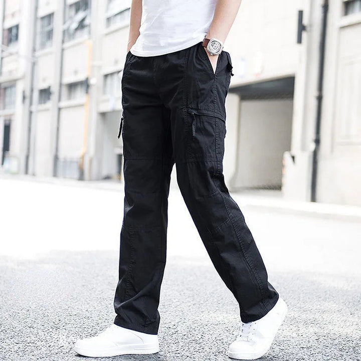 Men's Elasticated-Waist Cargo Trousers