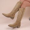 Women's Embroidered Knee-High Western Boots