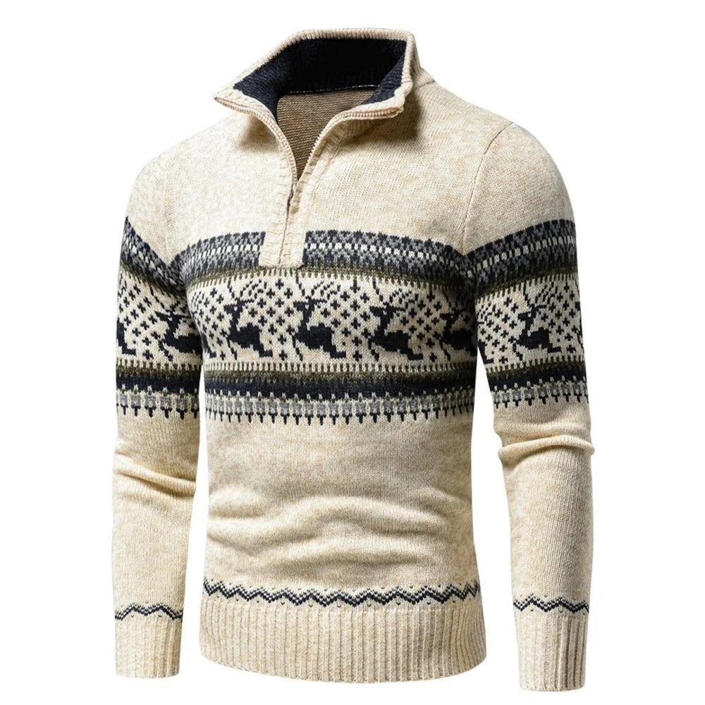 Men's Fair Isle Half-Zip Sweater
