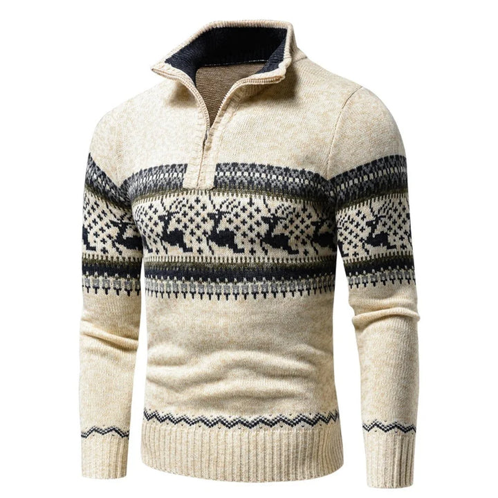 Men's Fair Isle Half-Zip Sweater