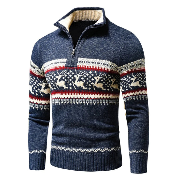 Men's Fair Isle Half-Zip Sweater