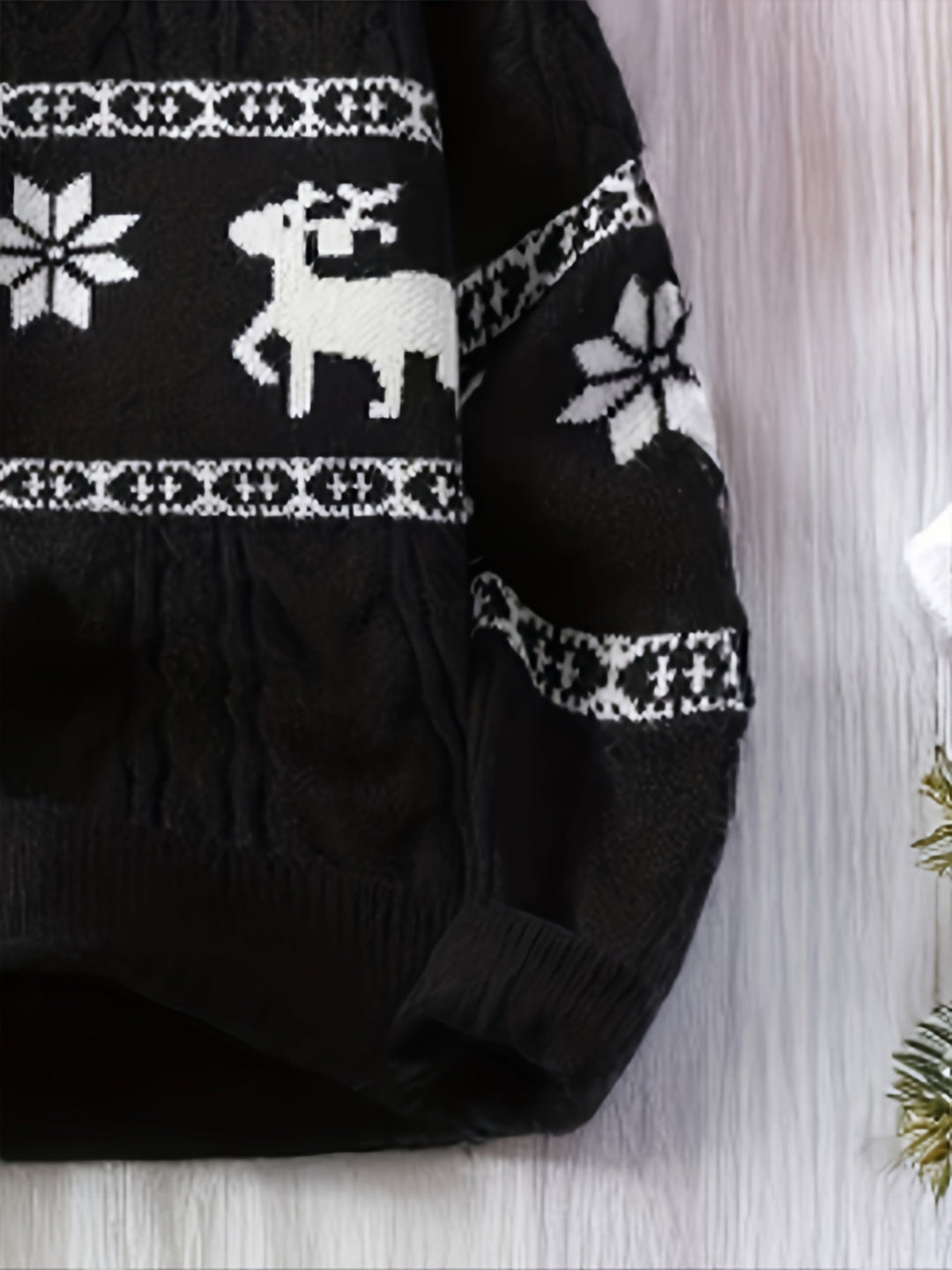 Men's Christmas Jumper Reindeer Snowflake Cable Knit