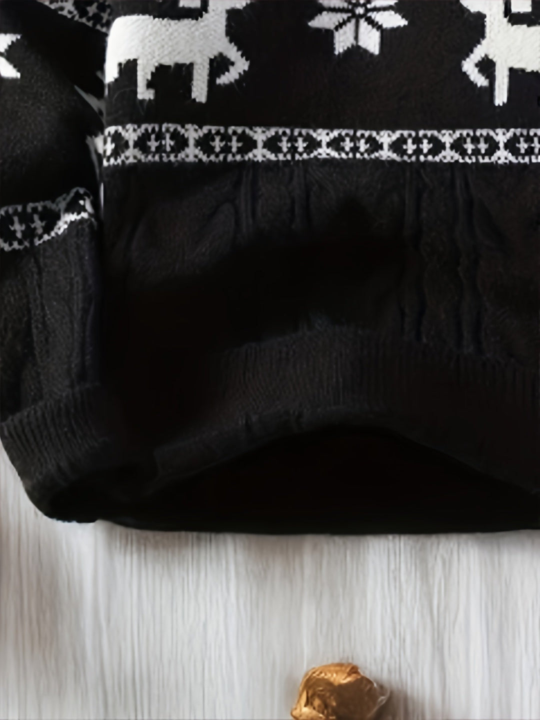Men's Christmas Jumper Reindeer Snowflake Cable Knit