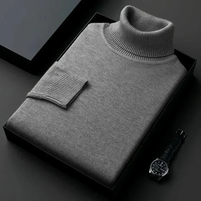 Men's Fine Knit Turtleneck Jumper