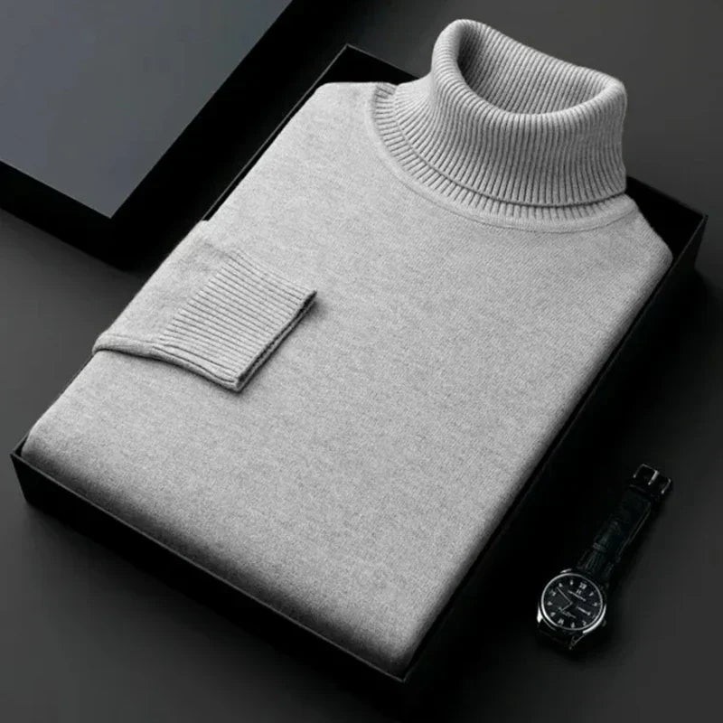 Men's Fine Knit Turtleneck Jumper