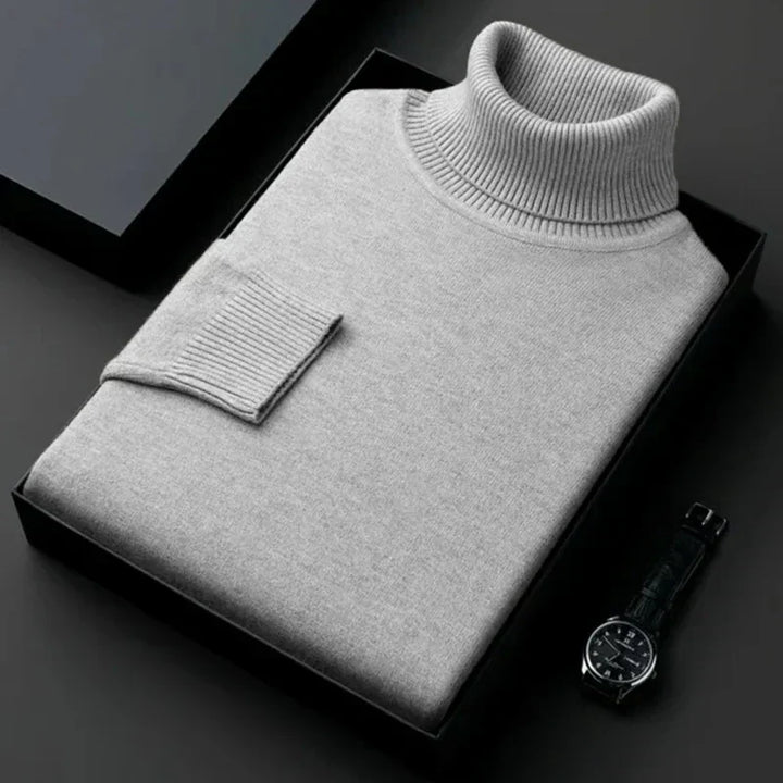 Men's Fine Knit Turtleneck Jumper