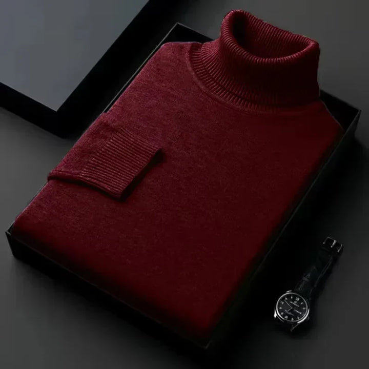 Men's Fine Knit Turtleneck Jumper