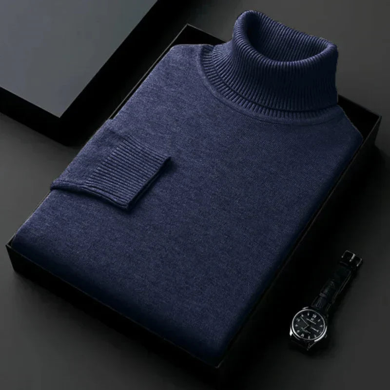 Men's Fine Knit Turtleneck Jumper