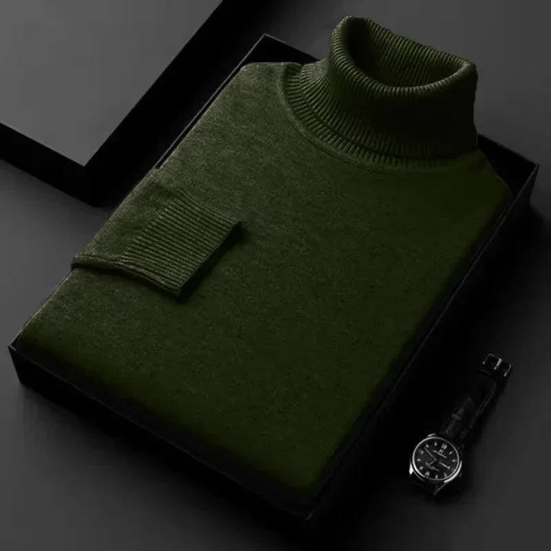 Men's Fine Knit Turtleneck Jumper