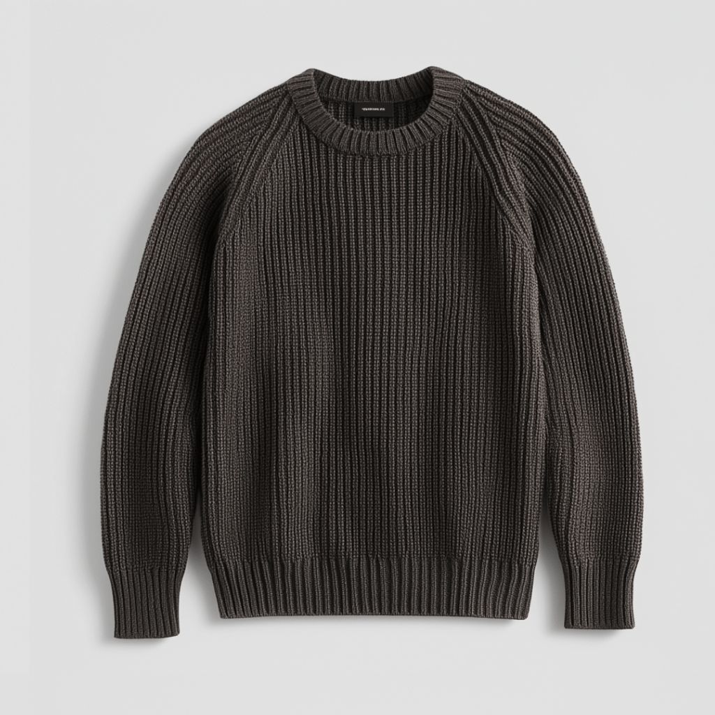 Men's Fisherman-Rib Crewneck Sweater