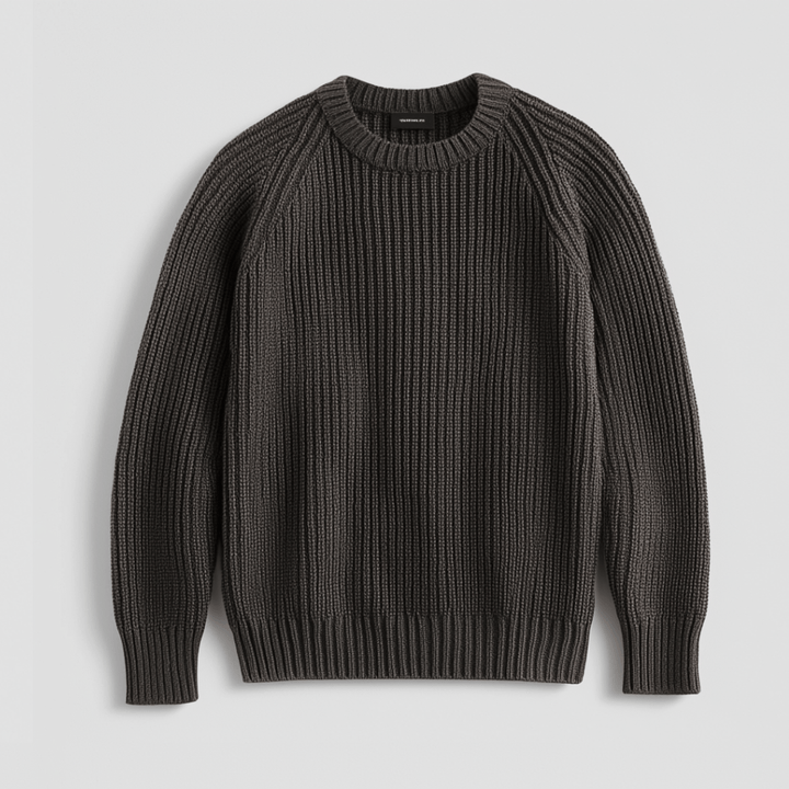 Men's Fisherman-Rib Crewneck Sweater