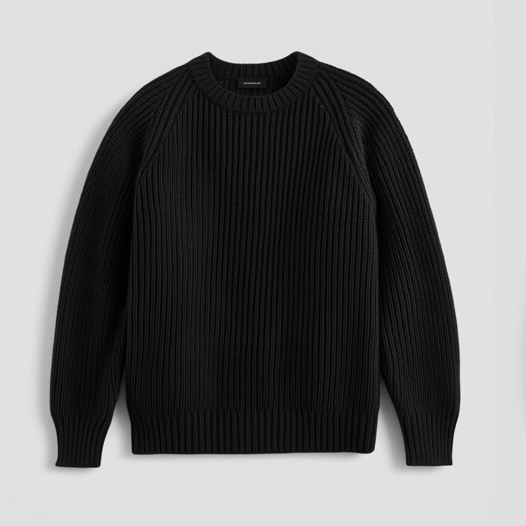 Men's Fisherman-Rib Crewneck Sweater