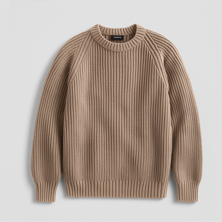 Men's Fisherman-Rib Crewneck Sweater