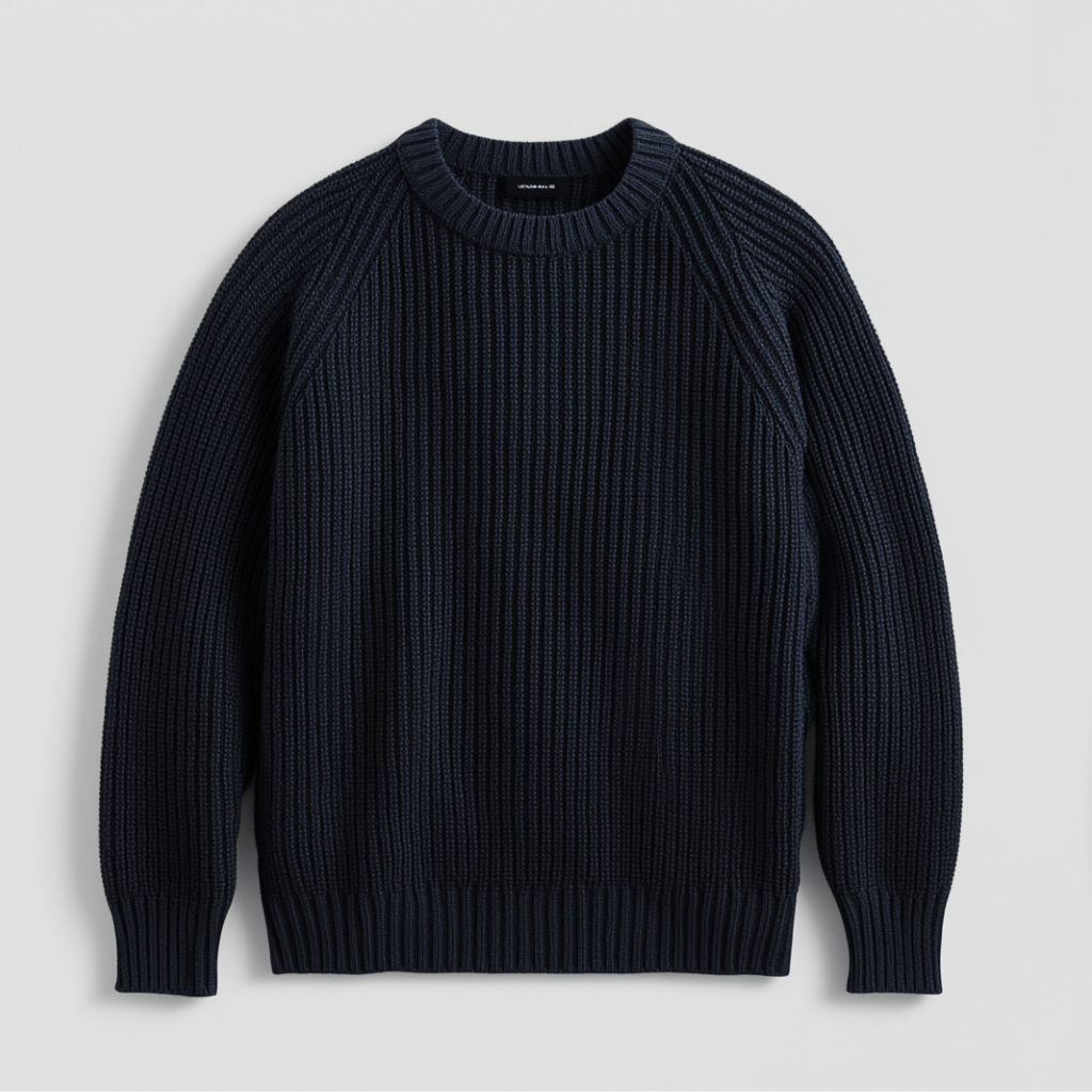 Men's Fisherman-Rib Crewneck Sweater