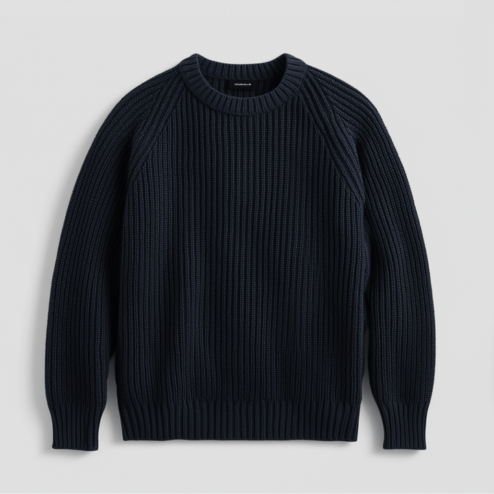Men's Fisherman-Rib Crewneck Sweater