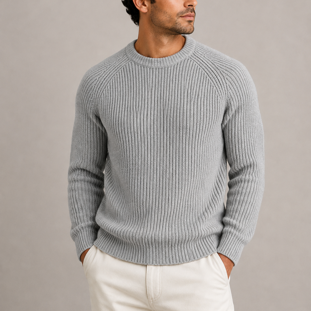 Men's Fisherman Rib Knit Sweater