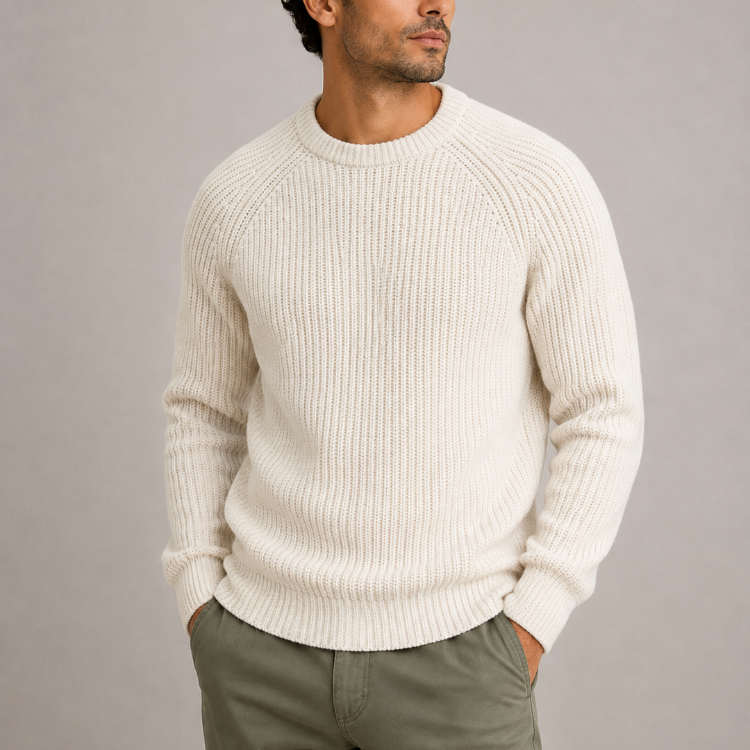 Men's Fisherman Rib Knit Sweater