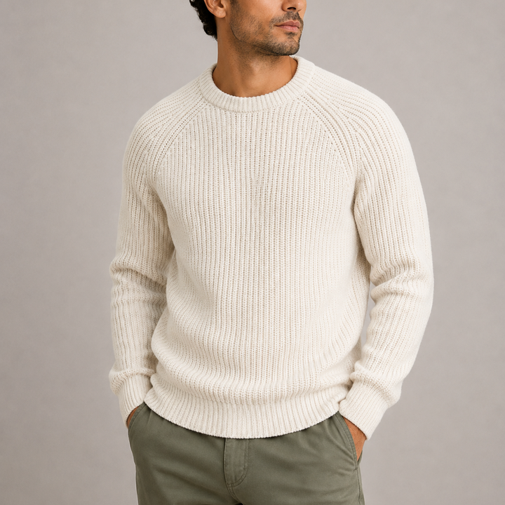 Men's Fisherman Rib Knit Sweater
