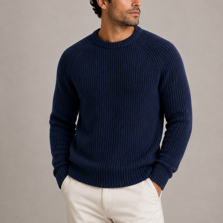 Men's Fisherman Rib Knit Sweater