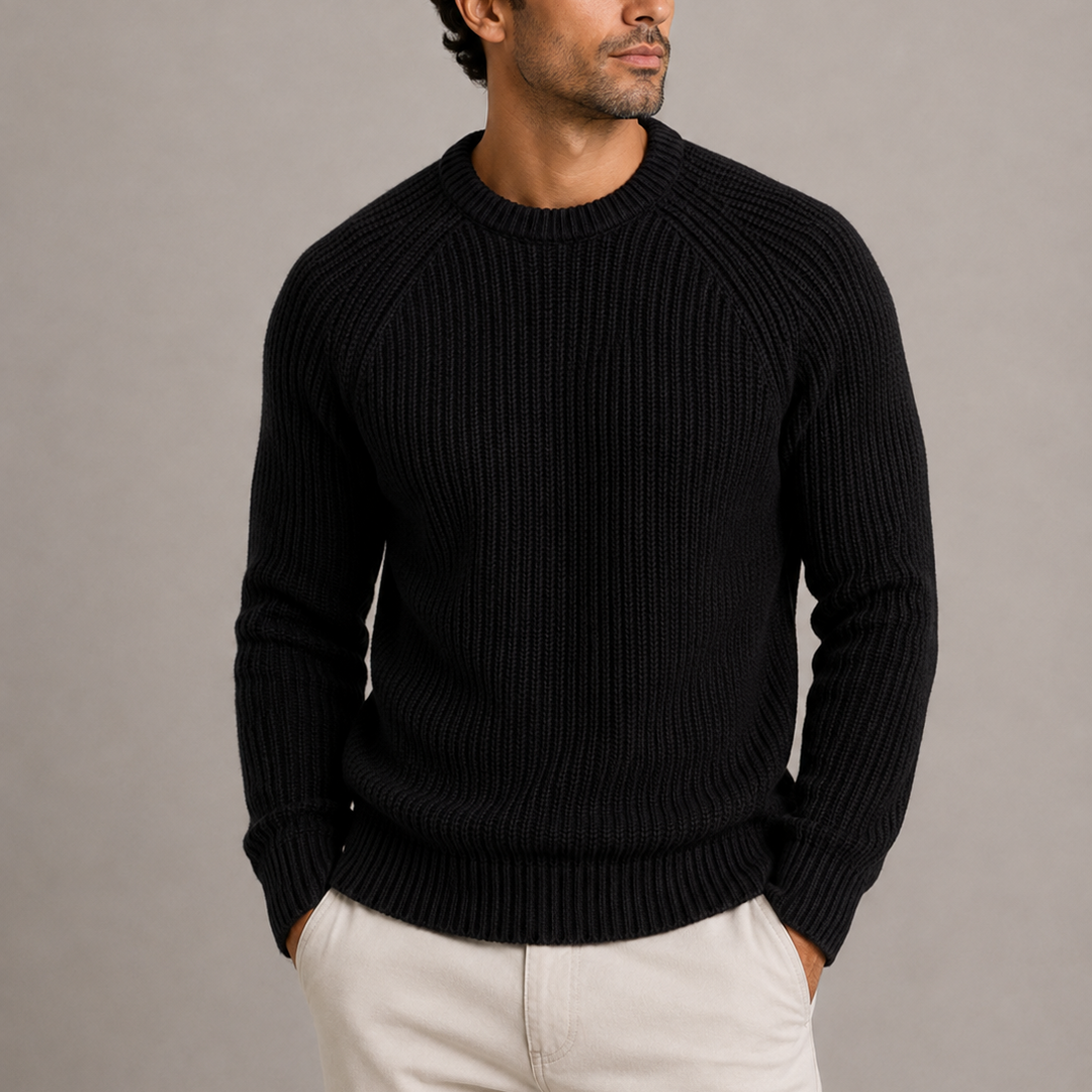 Men's Fisherman Rib Knit Sweater