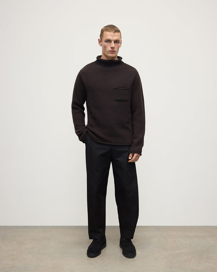 Men's Fisherman-Style Turtleneck Jumper