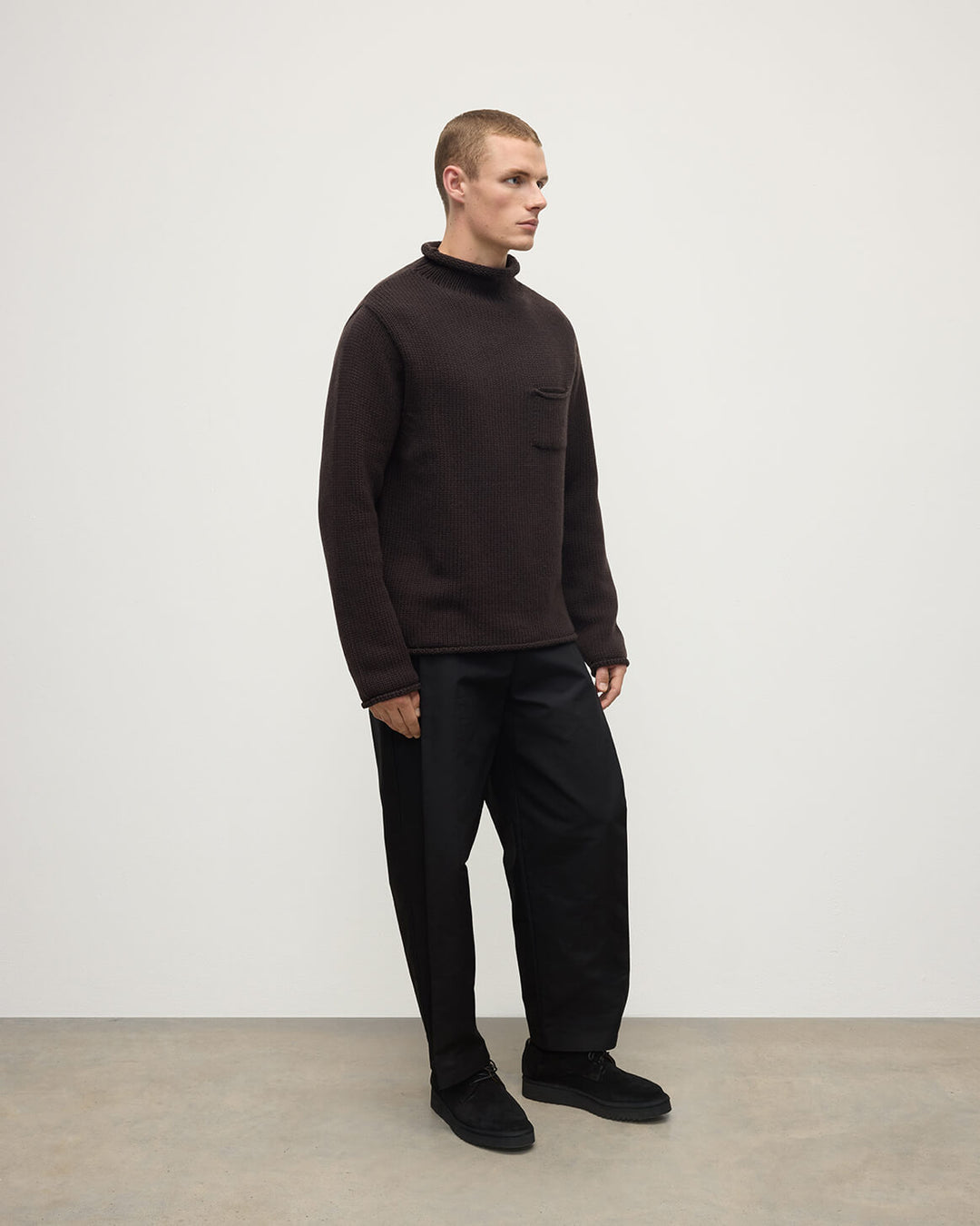 Men's Fisherman-Style Turtleneck Jumper