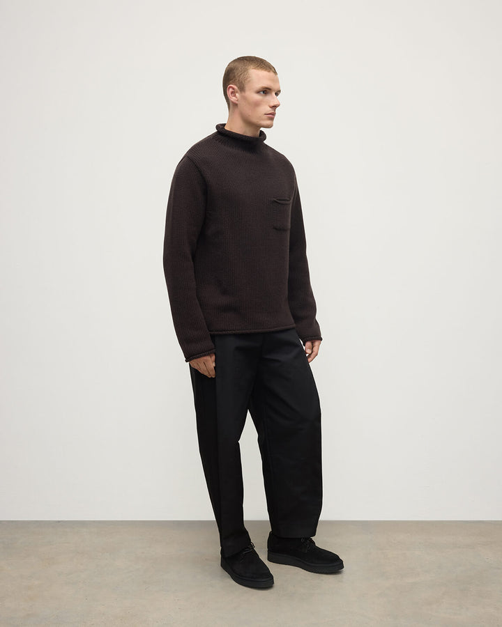 Men's Fisherman-Style Turtleneck Jumper