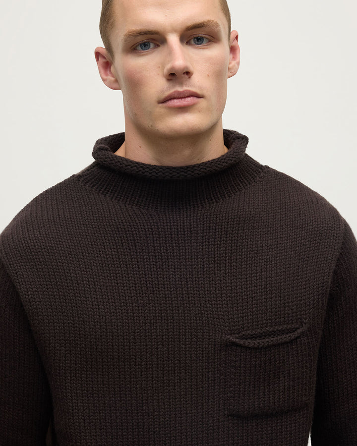 Men's Fisherman-Style Turtleneck Jumper