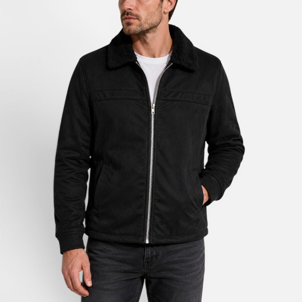 Men's Fleece-Collar Winter Jacket