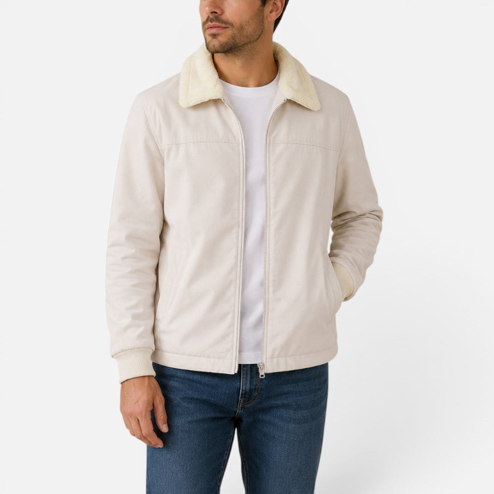 Men's Fleece-Collar Winter Jacket