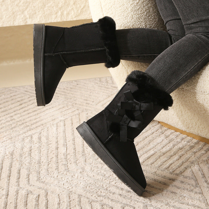 Women's Fleece-Lined Pull-On Snow Boots