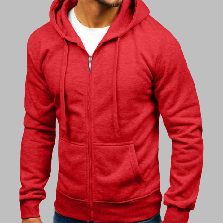 Men's Full-Zip Hoodie with Kangaroo Pocket