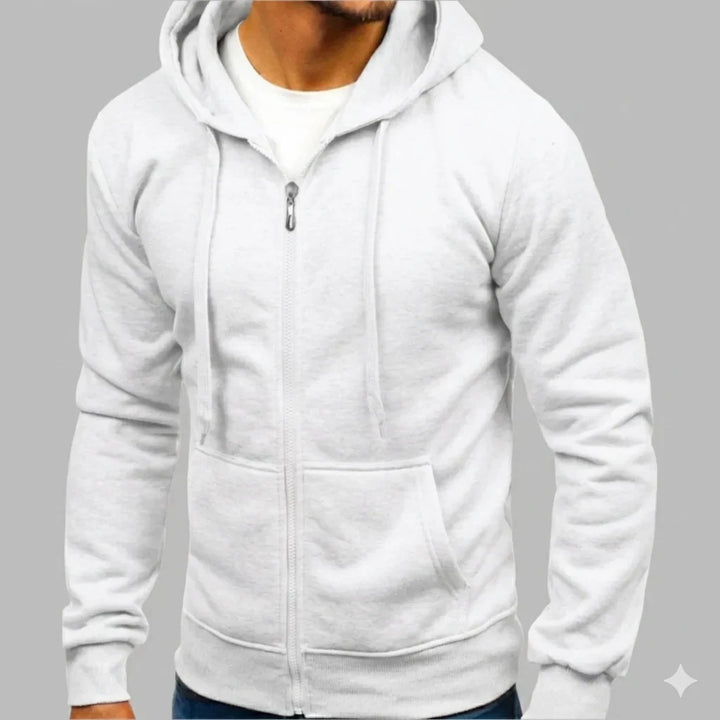 Men's Full-Zip Hoodie with Kangaroo Pocket