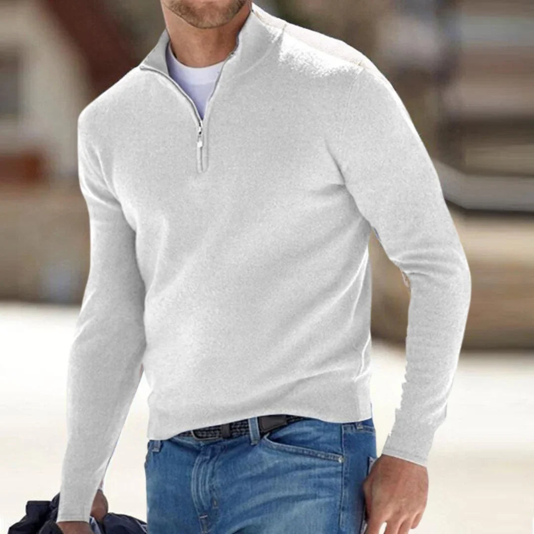 Men's Half-Zip Knit Pullover Sweater