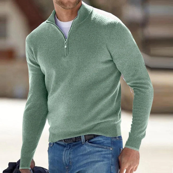 Men's Half-Zip Knit Pullover Sweater