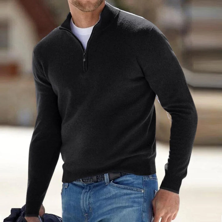 Men's Half-Zip Knit Pullover Sweater