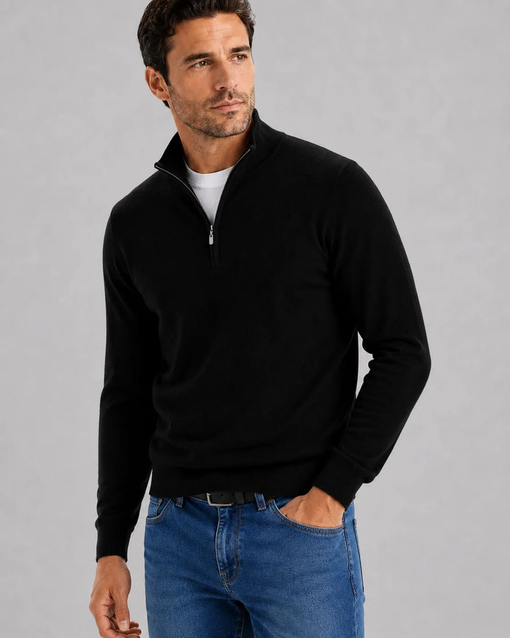 Men's Half-Zip Knit Sweater