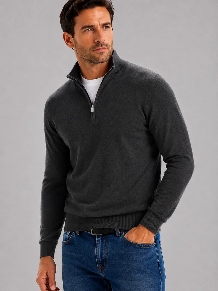 Men's Half-Zip Knit Sweater