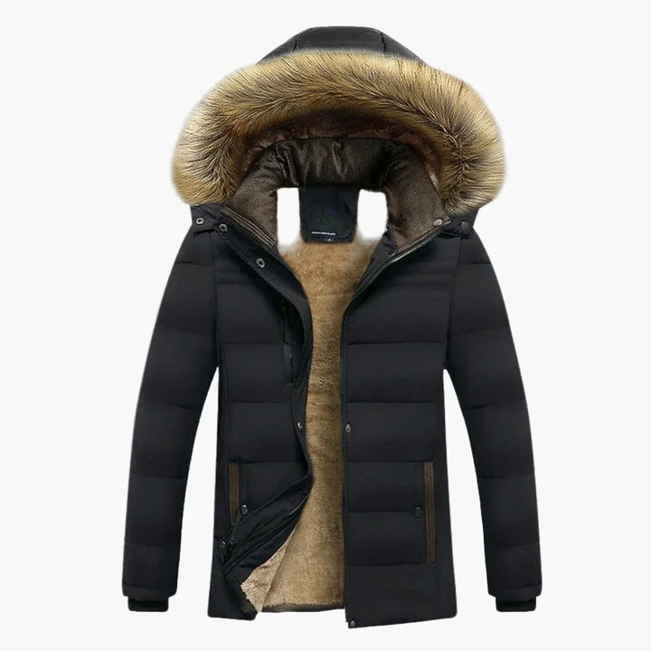 Men's Hooded Faux Fur Winter Parka